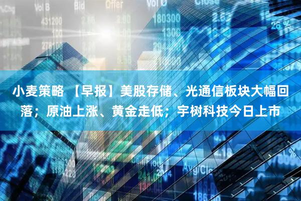 小麦策略 【早报】美股存储、光通信板块大幅回落；原油上涨、黄金走低；宇树科技今日上市